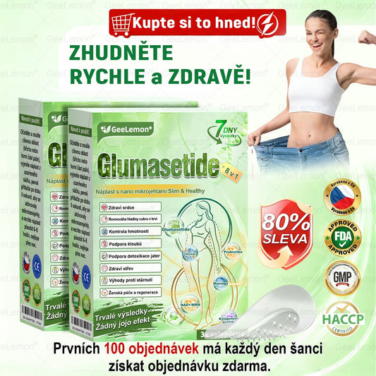 💥🎁 𝐆𝐞𝑒𝑙𝑒𝐦𝐨𝐧® Glum𝐚𝐬𝐞tide 8 v 1 – Zeštíhlující nano mikrojihlový náplast 🇨🇿 Jen 1× denně ✅ Viditelné změny za 7 dní – na obezitu, kardiovaskulární zdraví, diabetes a kloubní problémy