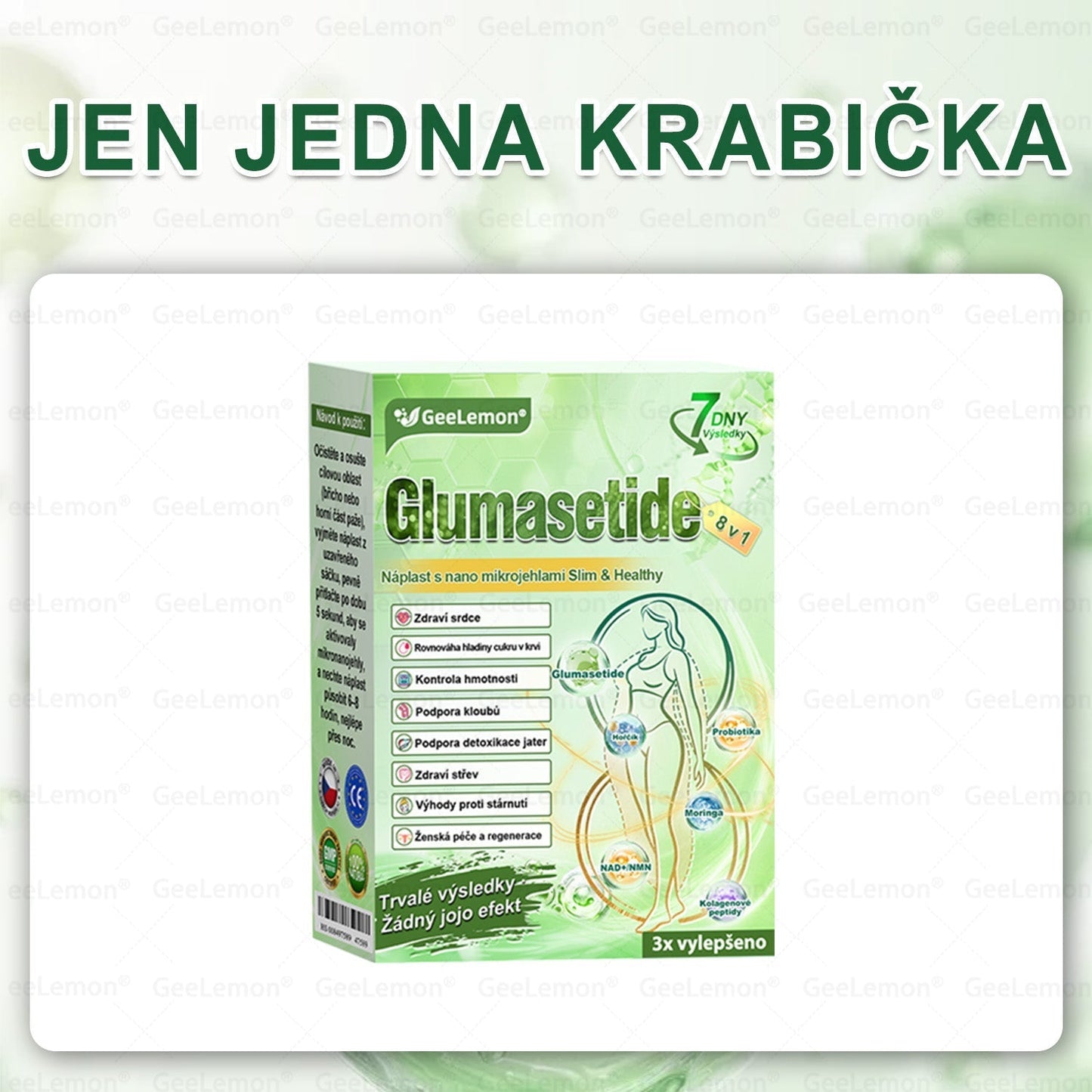 💥🎁 𝐆𝐞𝑒𝑙𝑒𝐦𝐨𝐧® Glum𝐚𝐬𝐞tide 8 v 1 – Zeštíhlující nano mikrojihlový náplast 🇨🇿 Jen 1× denně ✅ Viditelné změny za 7 dní – na obezitu, kardiovaskulární zdraví, diabetes a kloubní problémy