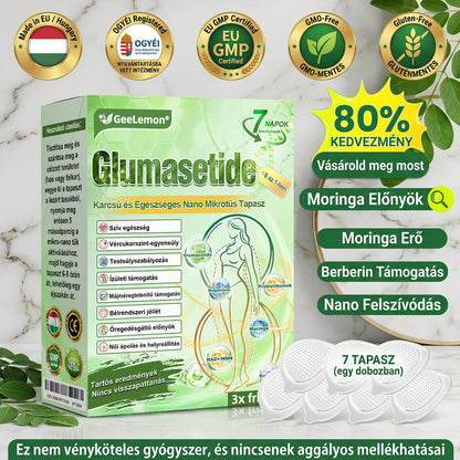 50% KEDVEZMÉNY ❤️ GeeLemon® Glumasetide 8 az 1-ben Nano Mikrotűs Tapasz | Moringa · Berberine · NAD+ | Napi 1× | Csak most!